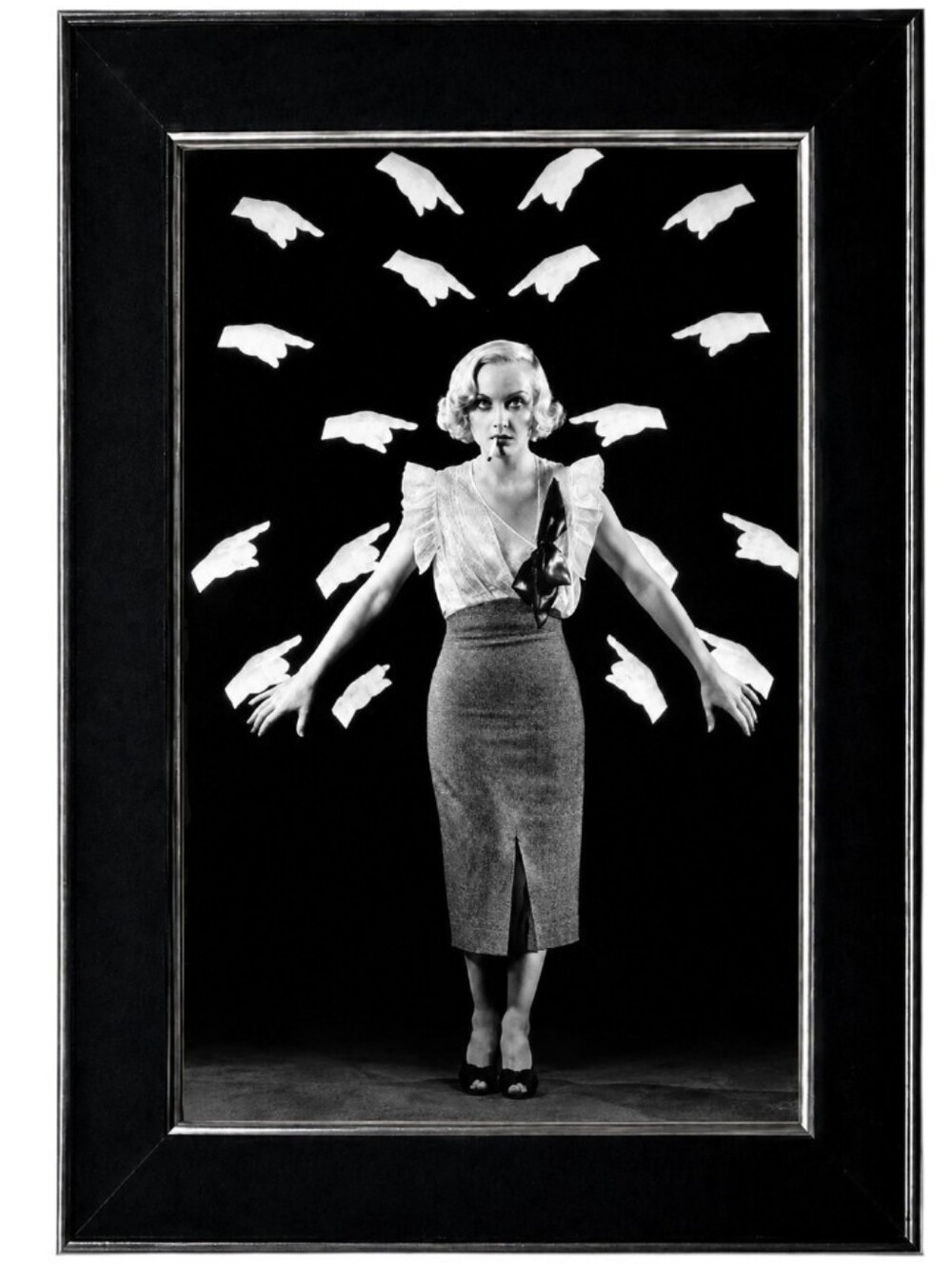 "Werid Photo Of Woman Smoking" Oddy Strange Weird Framed Photo PrintFr Fun Art